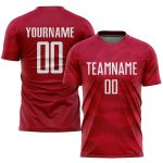 Custom Red White Sublimation Soccer Uniform Jersey