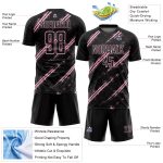 Custom Black Light Pink Abstract Fragment Art Splash Sublimation Soccer Uniform Jersey